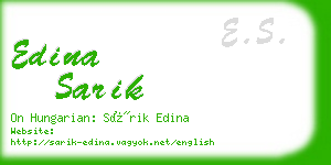 edina sarik business card